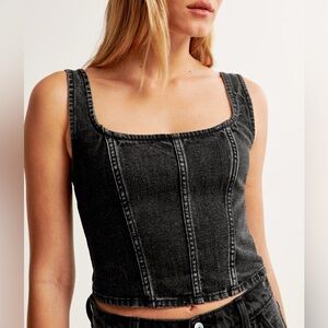 Abercrombie Denim Corset Top - worn once!